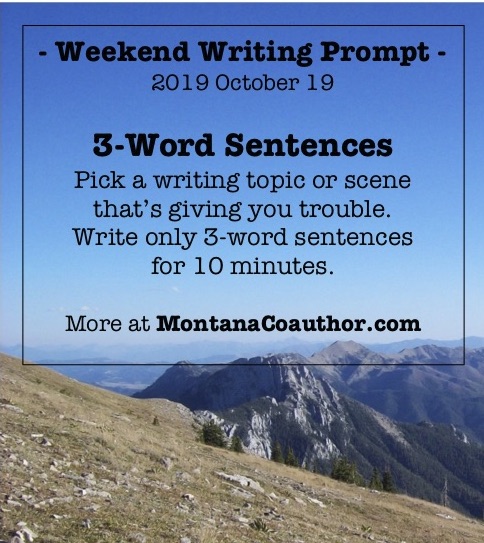 Weekend Writing Prompt Follow-up: The 3-Word Sentence